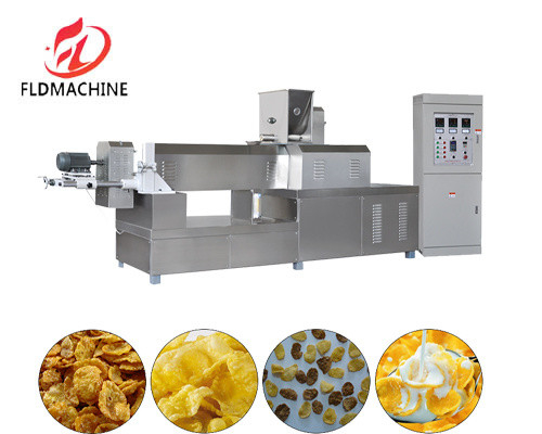 Hot Selling Extruded Choco Breakfast Cereals Corn Flakes Making Processing Machinery