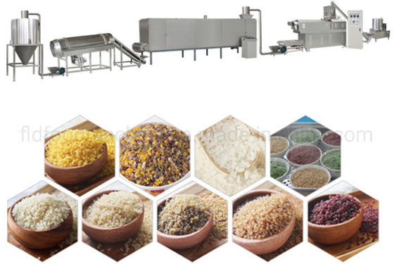 Stainless Steel Double Screw Extruder for Fortifying Rice in Inverter Speed Controlling